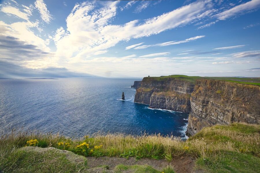 Cliffs of Moher and Galway Tour in Italian or Spanish - Galway’s 90 minutes: Corrib River walk and colorful lanes