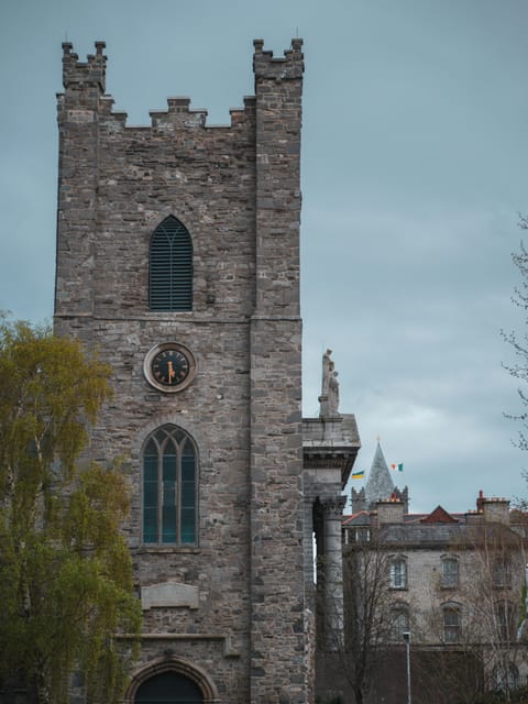 Dublin walking tour: ghosts & haunted places - St Audoen’s Church stone, plus the Black Church Devil warning